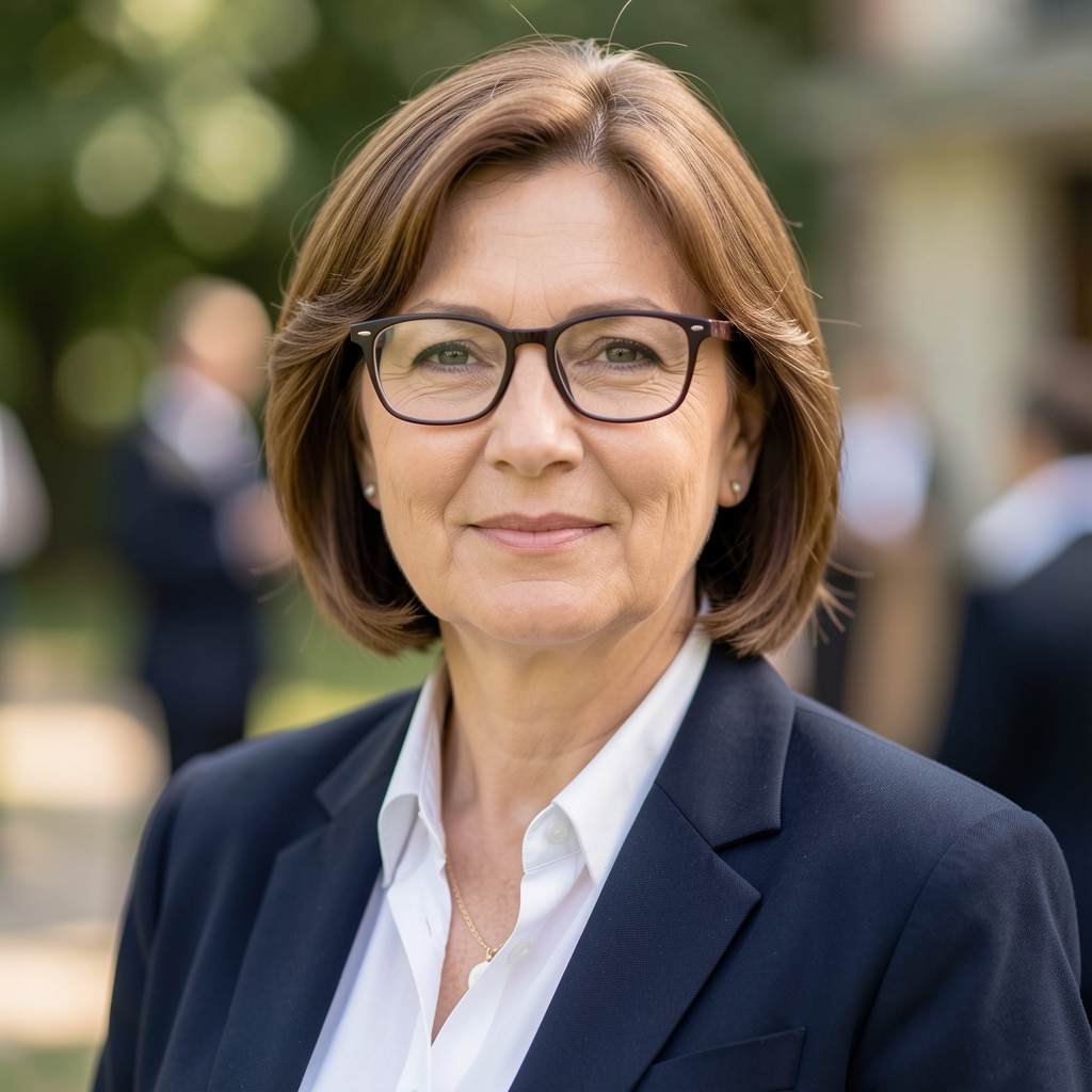 Portret dr. sc. Vesne Radović, starije žene s kratkom sivom kosom i naočalama, profesorica politologije